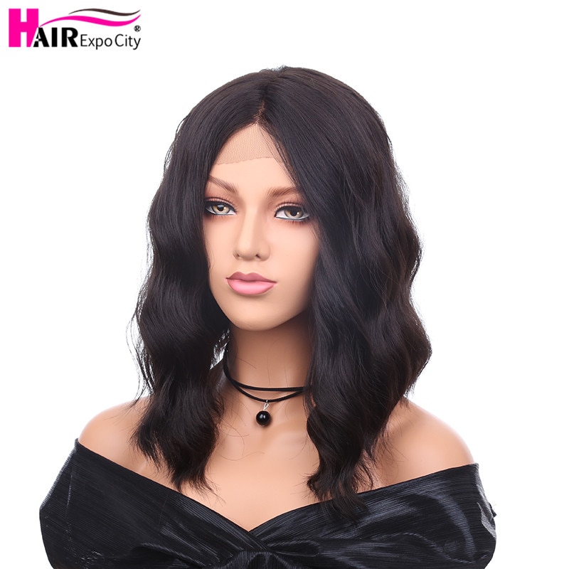 16inch Short Bob Lace Front Wigs Body Wave Synthetic Hair Wig Brown Lace Front Wig For Black Women Heat Reaistant Hair Expo City