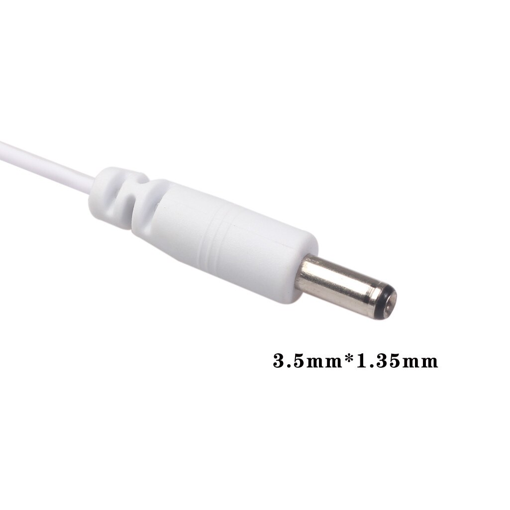 5Pcs Usb Naar Dc 3.5Mm Power Kabel Usb A Male Naar 3.5 Jack 1A Opladen Power Kabel Wit converter Adapter Kabels Plug Lijn 1M
