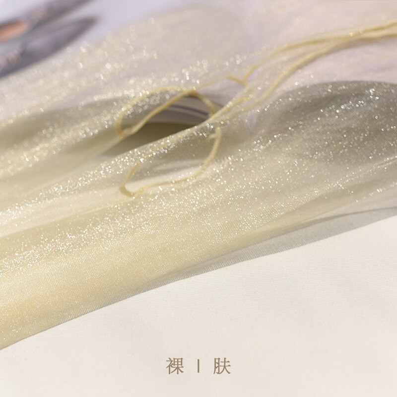 SP & CITY 8 Kleuren Vrouwen Dunne Elasticiteit Panty Sexy Dames Nylon Glanzende Transparante Vrouwelijke Kousen Nachtclub Licht Panty: yellow