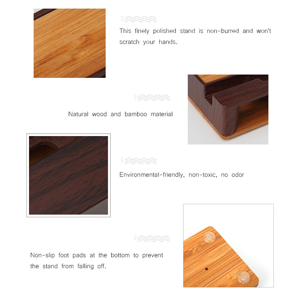 Mobile Phone Loudspeaker Speaker for iPhone Samsung Sony Wooden Color Holder Sound Amplifier Multifunctional Desktop Stand