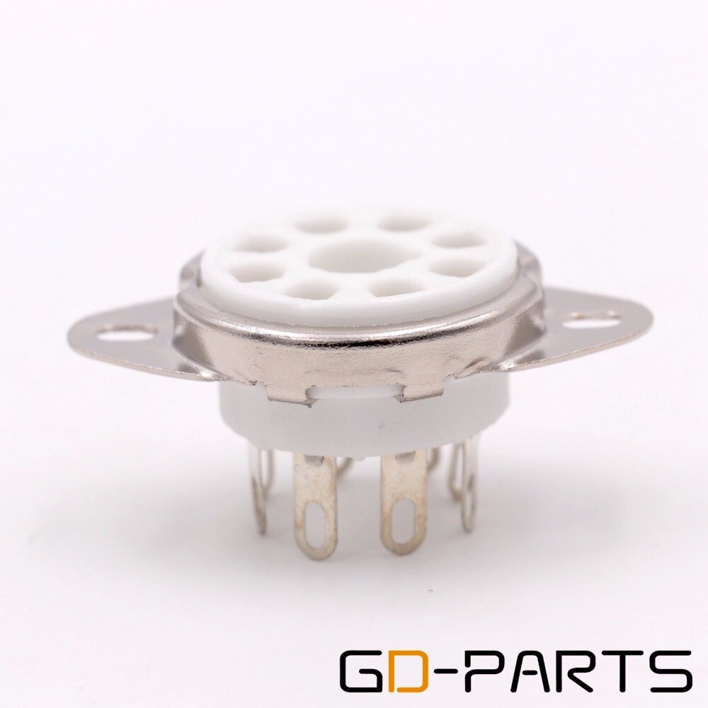 8pin Ceramic Vacuum Tube Socket Octal Valve Base For EL34 6550 KT88 274B 5AR 6L6 6V6 Tin Gold Plated Brass Pins