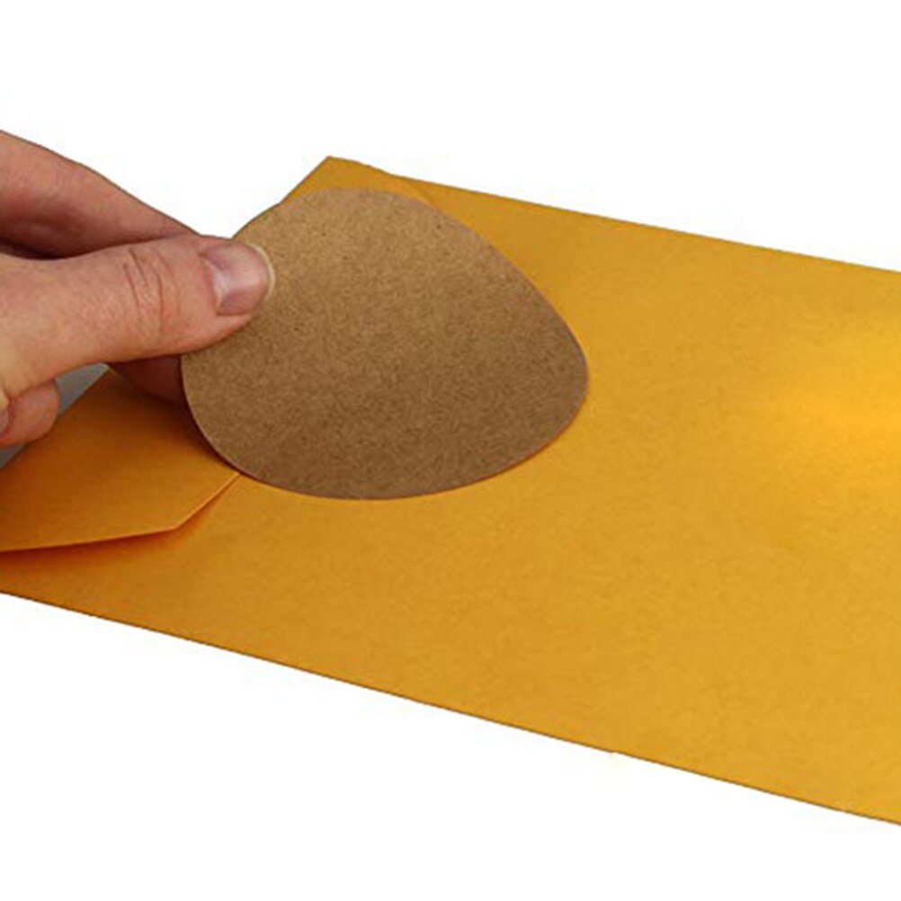 500Pcs Kraft Handmade Stickers Scrapbooking For Small Shop Self-Adhesive Stickers Baking Bag Labels Sticke