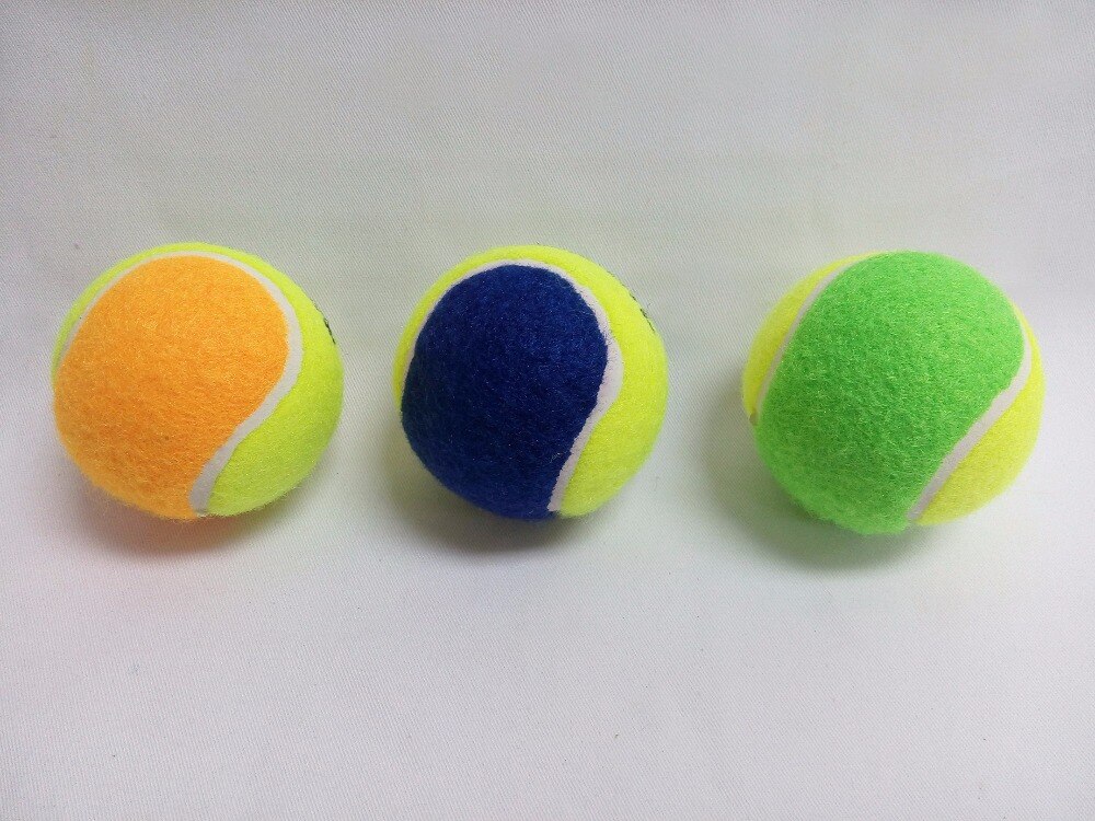 3pcs pack colorful tennis balls Training tennis ball 63-66mm DIA tennis ball (3 colors ramdomly pack )