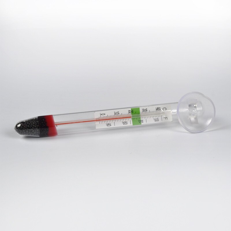 1Pcs Glas Meter Aquarium Fish Tank Glas Water Temperatuur Thermometer Met Mooie Zuignap