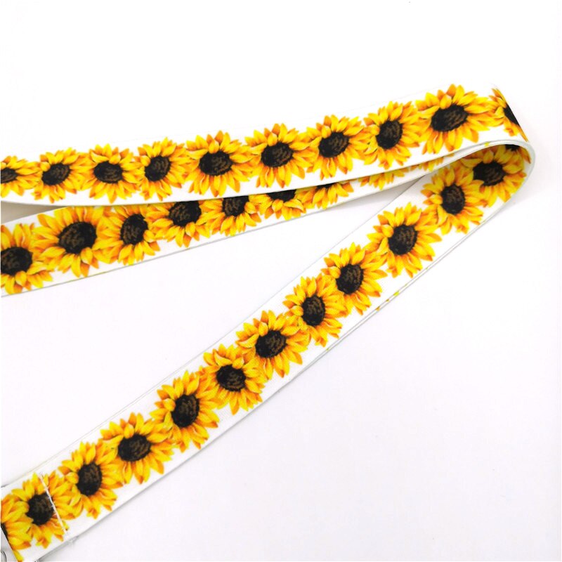 Zonnebloemen Neck Strap Lanyard Voor Sleutels Tags Id Werk Verpleegkundige Kaart Badge Houder Mobiele Bandjes Telefoon Touw Sleutelhanger Keycord Lint