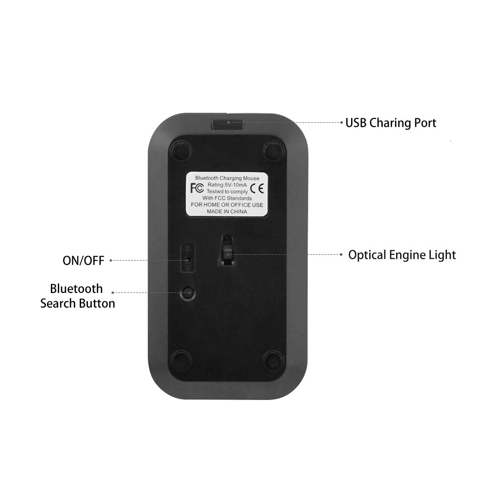Bluetooth 3.0+4.0 Wireless Mouse Rechargeable Optical Office Computer Mice Ergonomic Slim Portable 3d PC Silent Mouse For Laptop