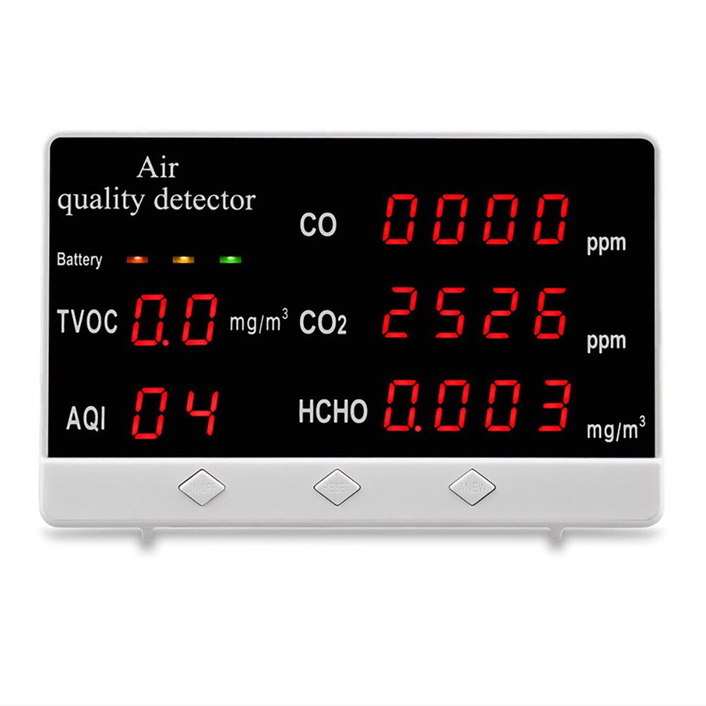 Digital Indoor Air Monitor CO/HCHO/TVOC Tester Multifunctional Household Gas Analyzer