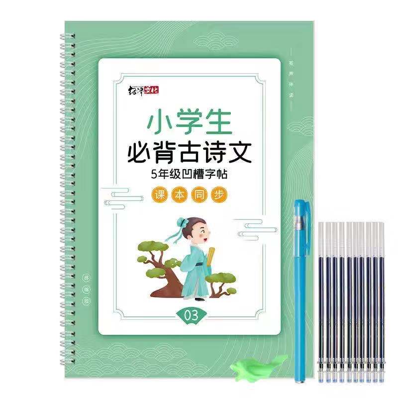 Copybook Children Writing Practice Books Learning Students Beginners Educational Handwriting Young Reusable Groove Calligraphy: 4