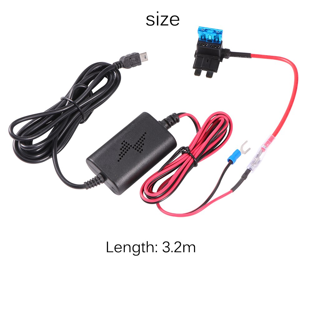 AOZBZ-Mini USB 12v à 5v | Câble incliné, GPS Navigation voiture, tableau de bord, chargeur de caméra, adaptateur fil dur