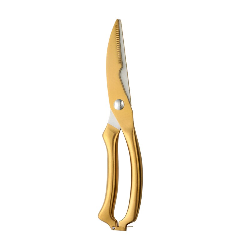 9.8 ''in Acciaio Inox Forbici Da Cucina Potente Osso di Pollo Forbici Cutter Cuoco Cesoie Pesce Anatra Taglio Chef Forbici Coltello Strumento: gold / 1PC