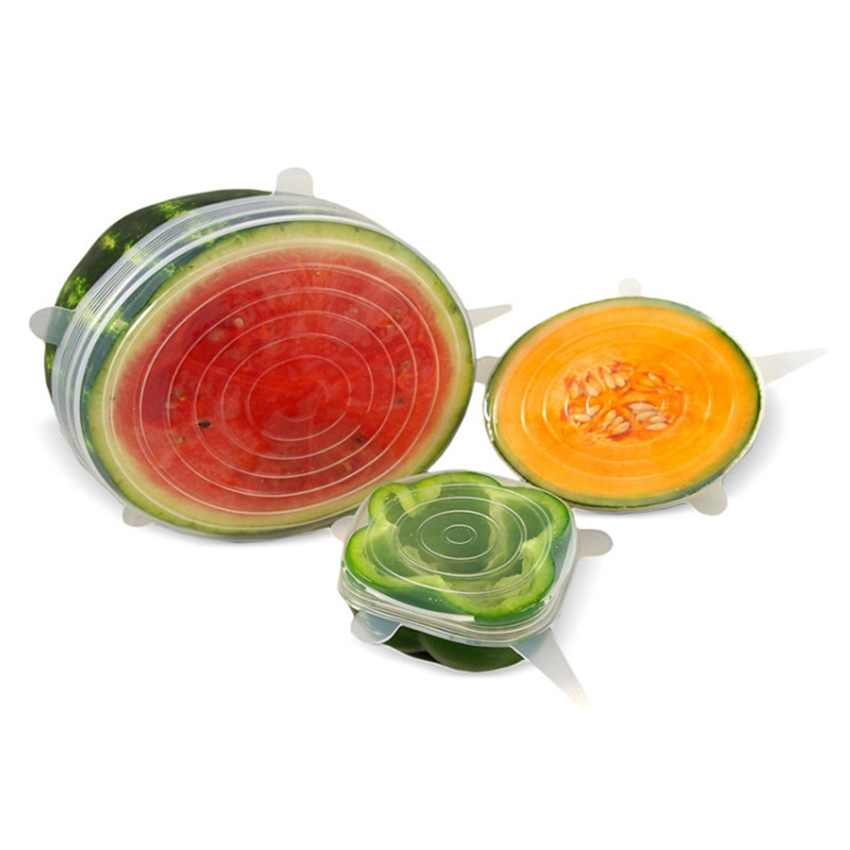 Couvercle de cuisson en Silicone 6 pièces/ensemble | Couvercles universels en Silicone, couvercle à aspiration extensible, casserole couvercle de casserole en Silicone, bouchon de couvercle de bol pour la maison