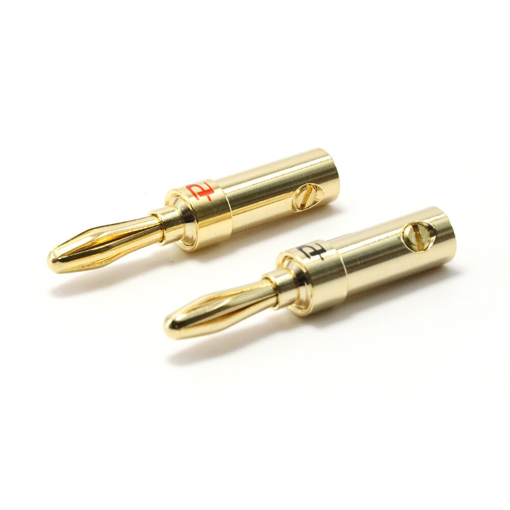 8 pièces haut de gamme Paliccs plaqué or haut-parleur fiche banane, adaptateur banane haut-parleur pour câble haut-parleur bricolage, prise banane