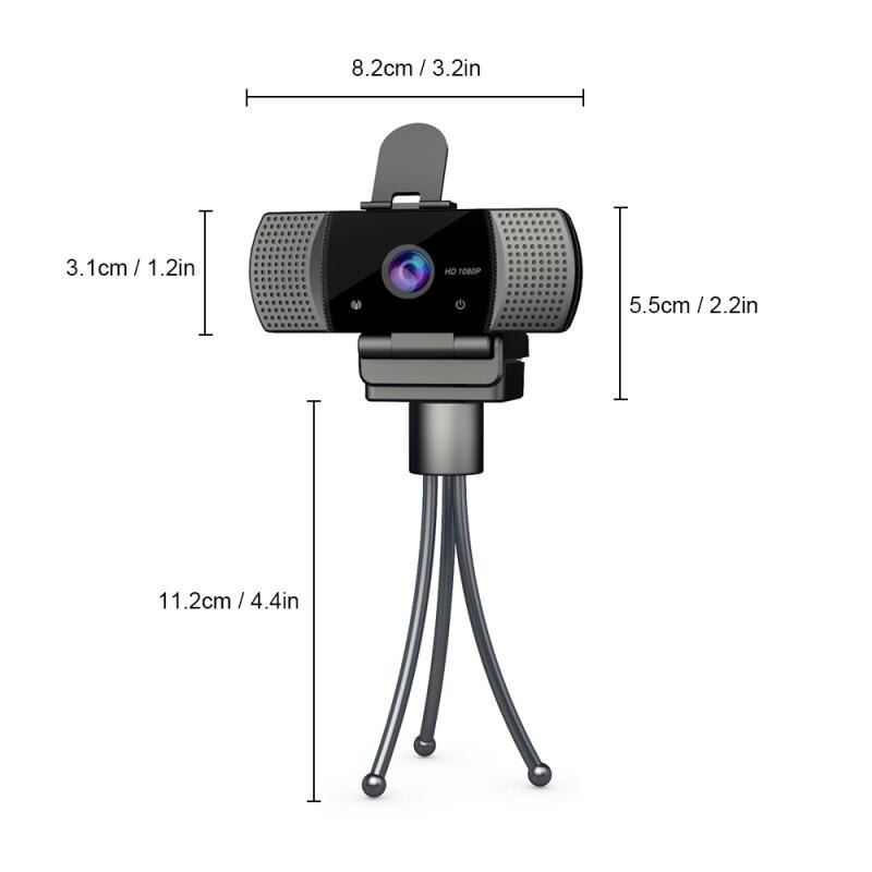 HD 1080P USB WebCam Built-In Noise Cancellation Microphone Dynamic Resolution High-end Video Call Camera