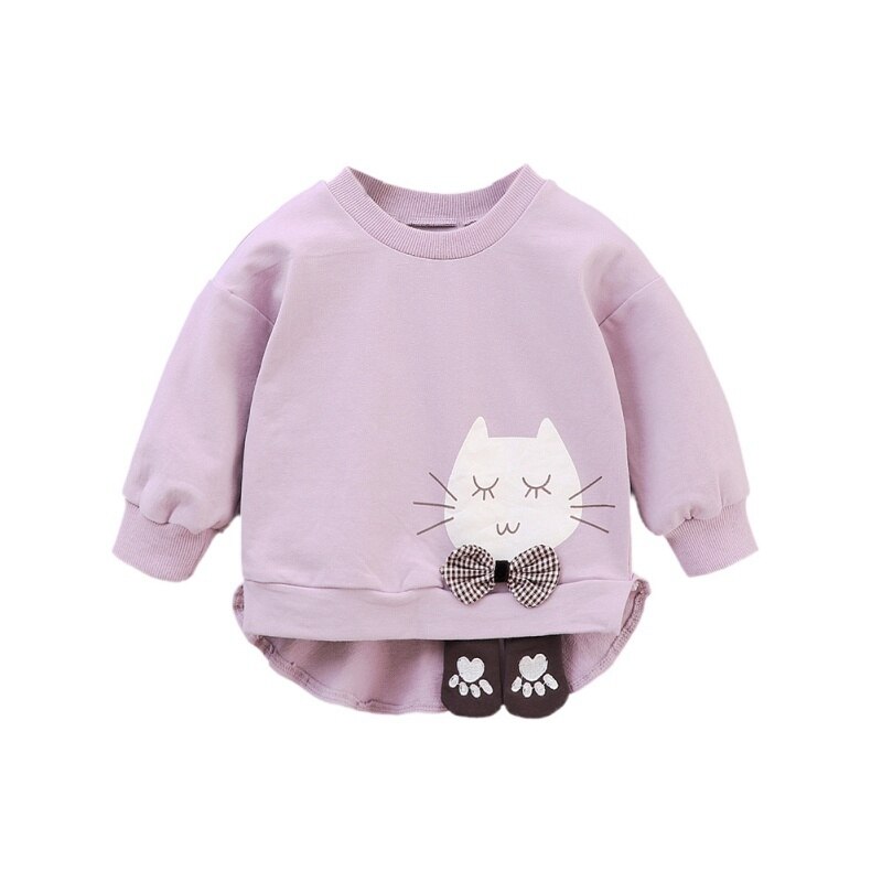 Kids Meisjes Lente Herfst Sweatshirt Mode Casual Kleding Baby Meisje Cartoon Printing Lange Mouwen Blouse Kids Sweatshirts: Z / 3T