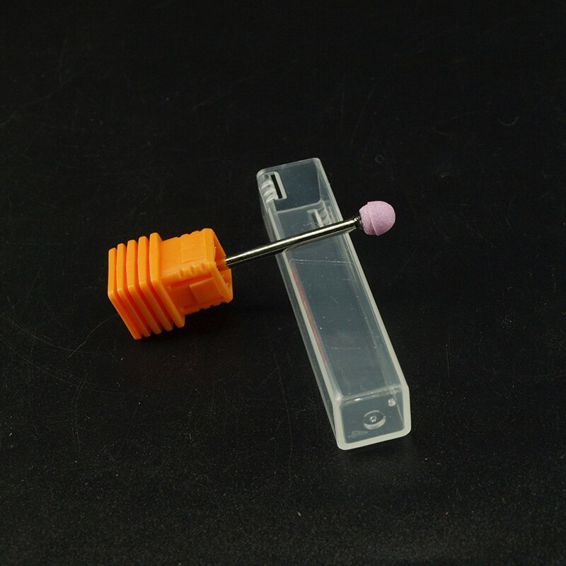 EasyNail-broca esférica Korund para uñas, broca rotativa de piedra de cerámica rosa, herramientas de manicura y pedicura, accesorio de taladro eléctrico, 1 ud.