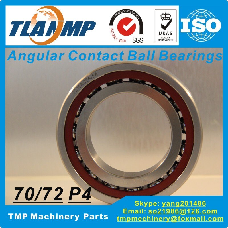 7212C 7212AC SU/DB/DF/DT /P4 Angular Contact Ball Bearing (60x110x22mm) TLANMP High Speed P4 grade Spindle bearings