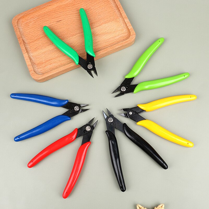 1Pcs Diagonale Tang Wire Cable Cutters Anti-Slip Side Cutters Mini Tang Handgereedschap Diy Tool Model tang