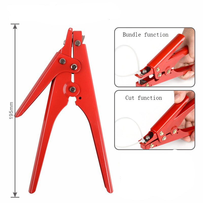 Heavy Duty Cable Manual 2.4-9mm Clamp Pliers Cutoff Gun Hand Tools Strapping for Automatic Tension Nylon Cable Zip Ties