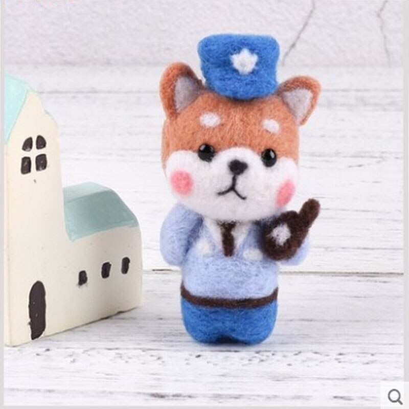 1 set wool for Felt DIY Package, needle felting, Shiba Inu Set animals, hand-made diy kits, you need to do it yourself