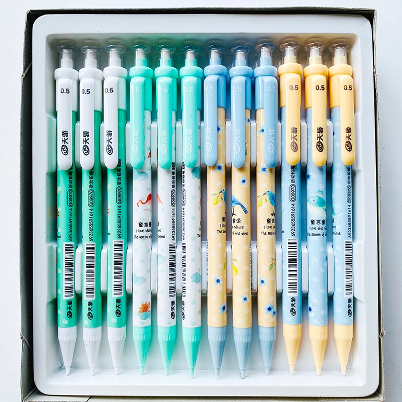 3PCS Cute Animal Series Duck Pig Monkey Dog Automatic Mechanical Pencil School Office Supply Student Stationery 0.5mm