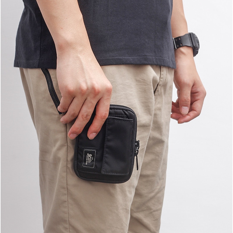 Japanske mænds nylon pung lynlås korte punge ungdoms mini punge unisex håndtaske