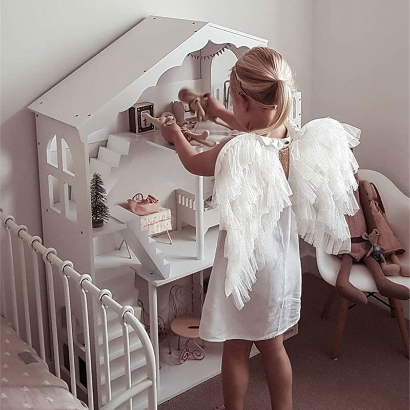 Beautiful Kids Girls Party Wear Angel Wing Accessories Baby Girl Lovely Photography Props Christmas Halloween Props