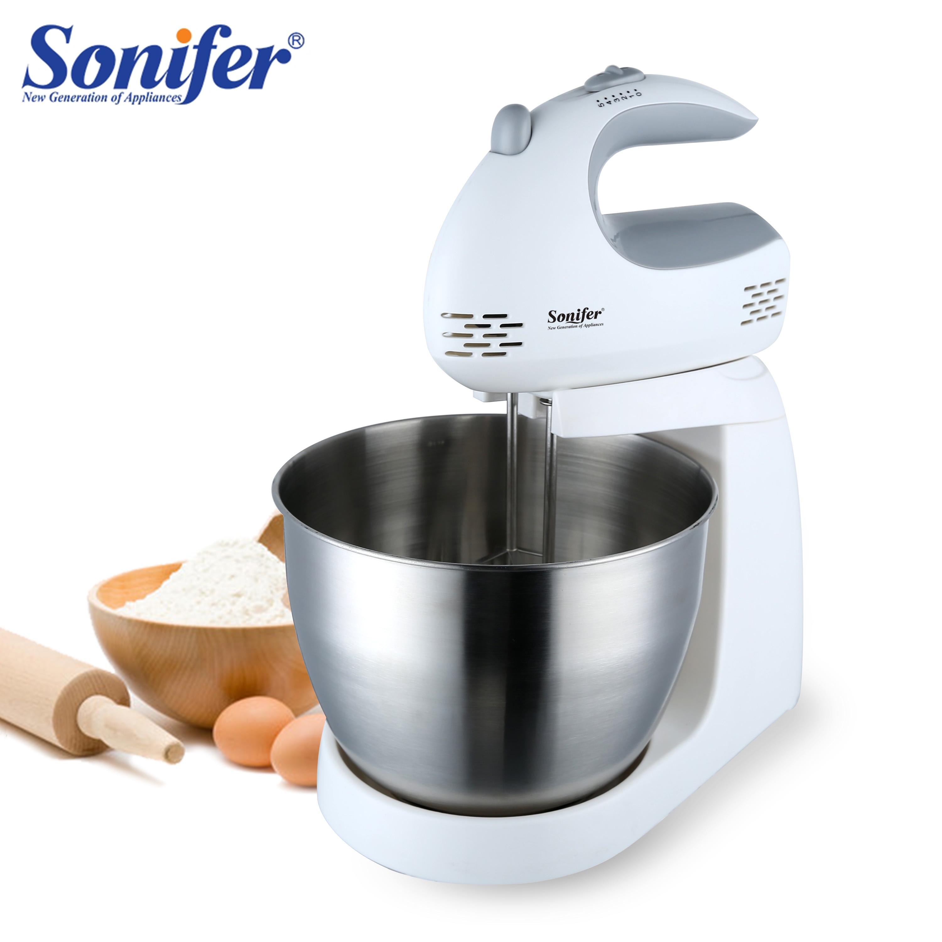 Electric Food Mixers Dough Mixer Egg Beater Food Blender for Kitchen 220V Sonifer