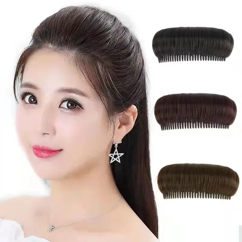 Invisible Fluffy Hair Pad Wig Cushion Comfortable High Temperature Fiber Insert Comb Fluffy Hair Clip Increase Hair Style Tools