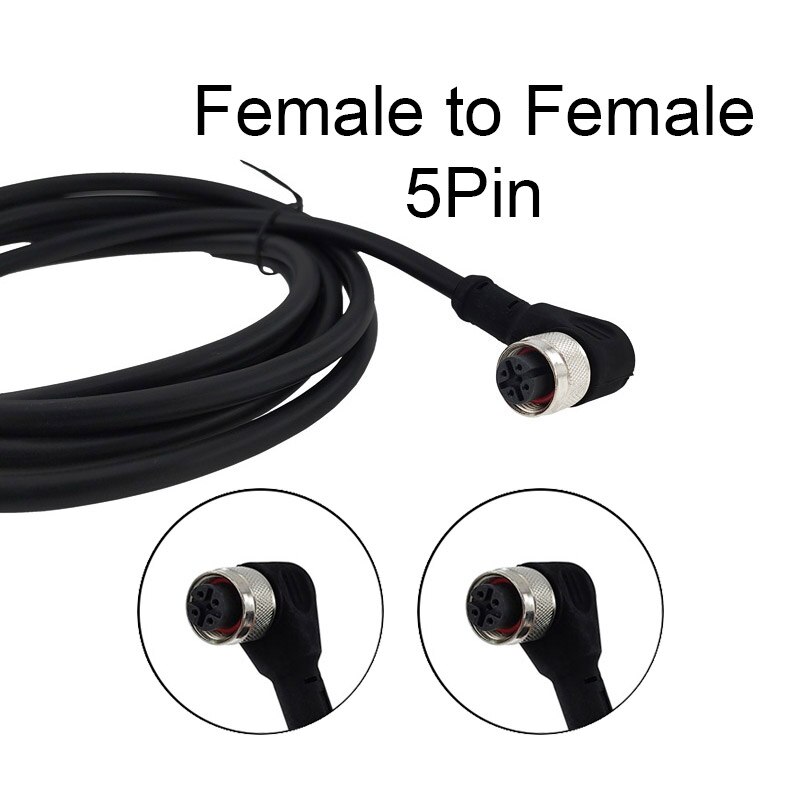 M12 sensor connector cable double head waterproof line male female 2m wire waterproof 4Pin 5Pin 8Pin sensor connectors: Angle F to F 5 p