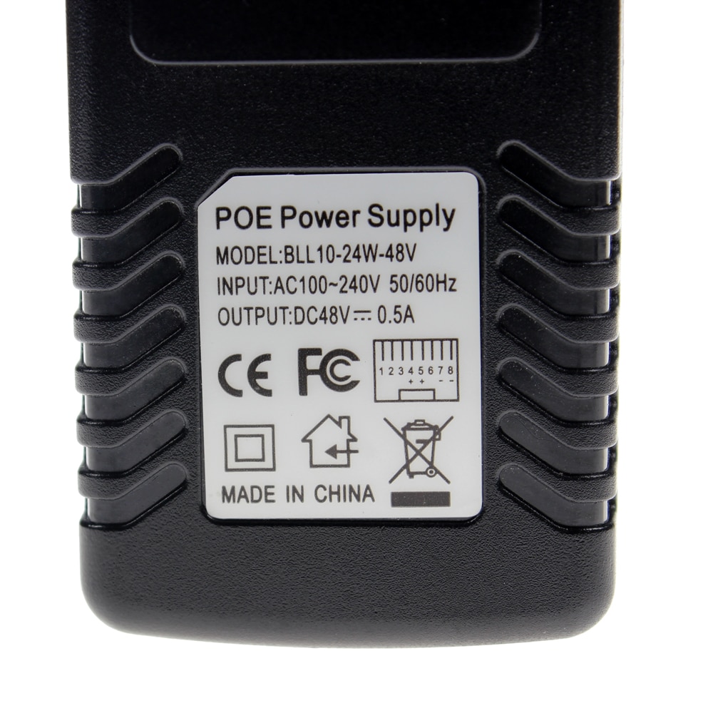 Valvonta cctv turvallisuus 48v 0.5a 24w poe seinäpistoke poe injektori ethernet-sovitin ip kamera puhelin poe virtalähde us eu pistoke