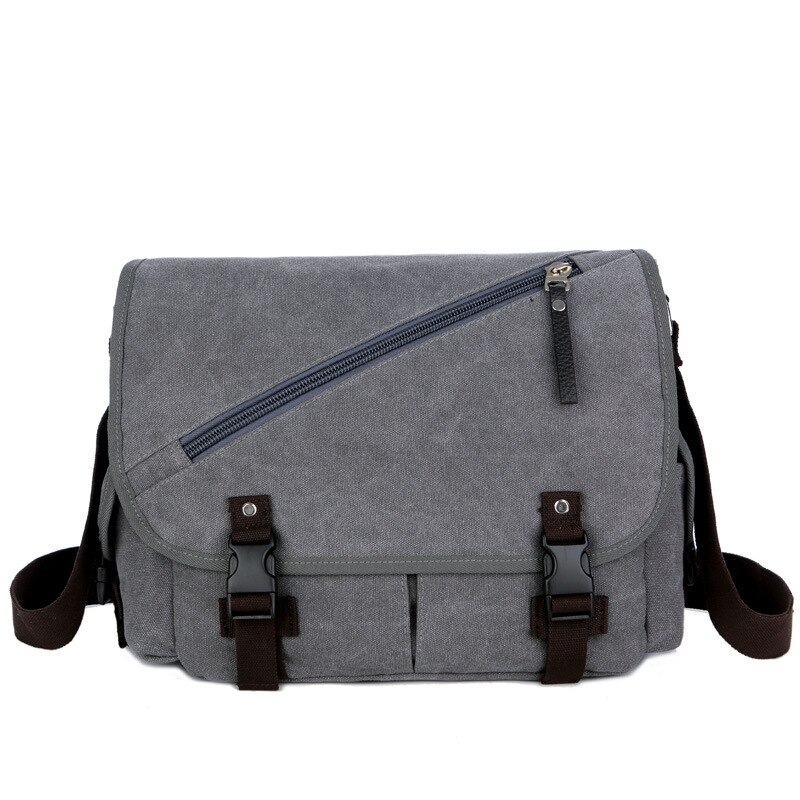 Canvas Tas Mannen Grote Capaciteit Messenger Bag Mannen Mode Een Schouder Differentieel Zak