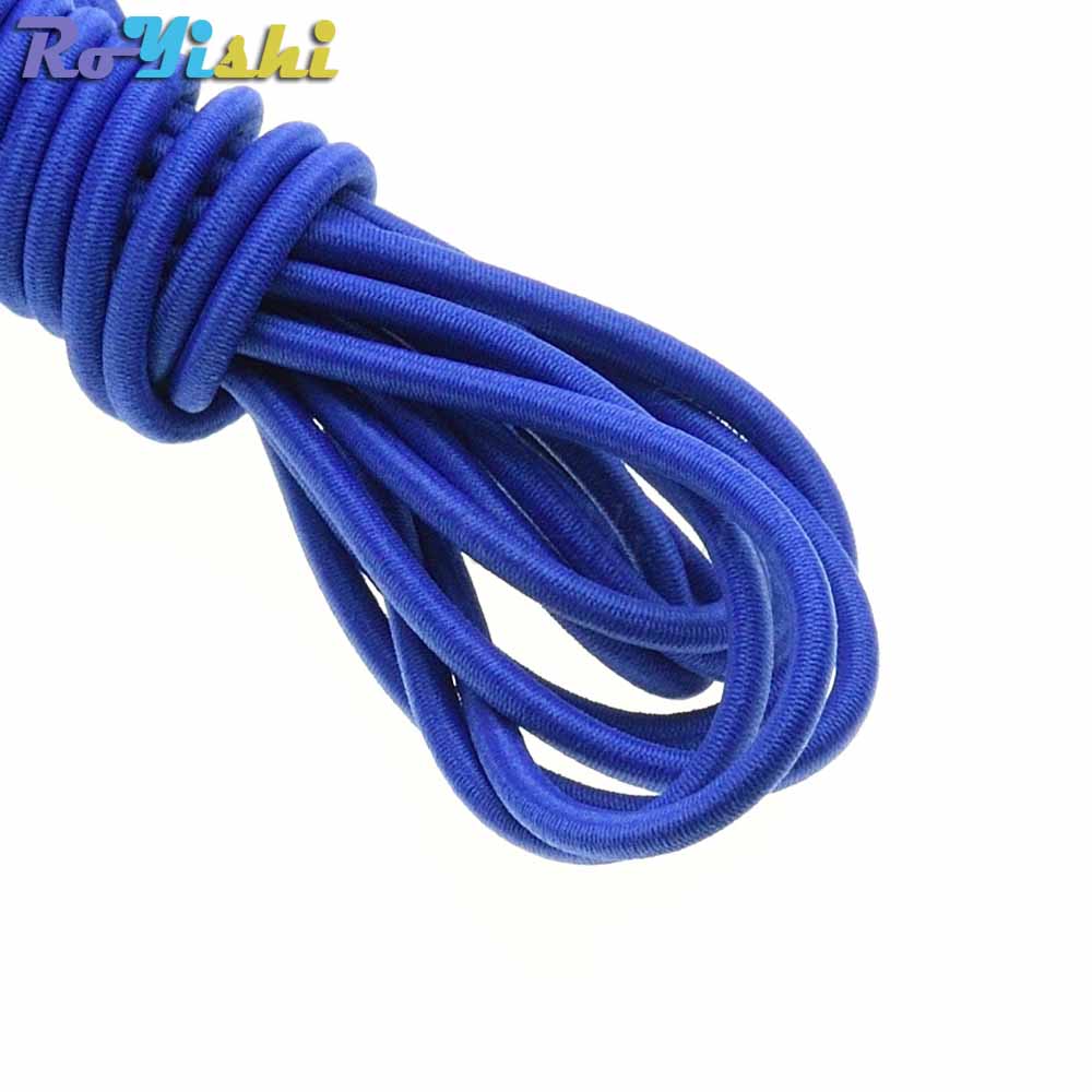 10 yards/pak kleurrijke diameter 3mm elastische touw bungee schokkoord rekkoord voor doe-het-zelf sieraden maken buitenachtergrond: Donkerblauw
