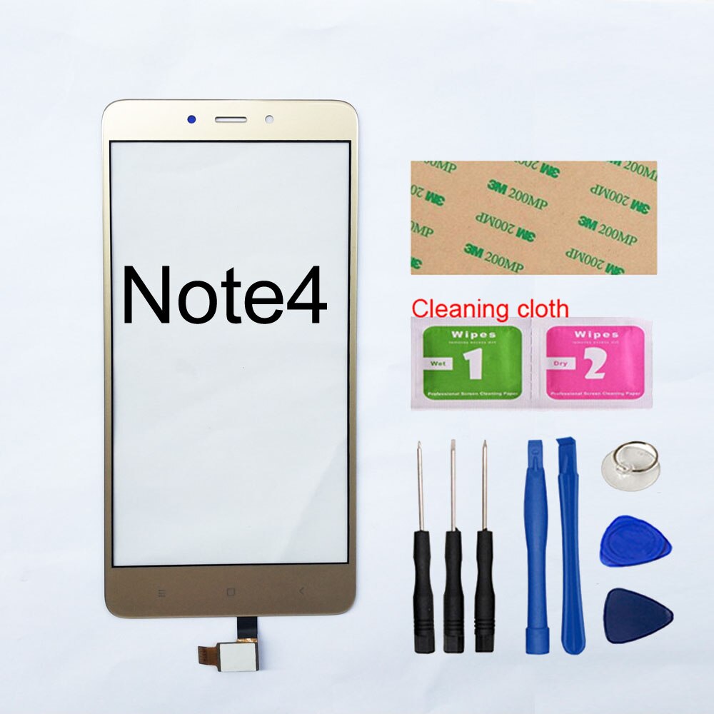 Touch screen Für Xiaomi Redmi Hinweis 1/2/3/4 Touch Screen Digitizer Sensor Glas Panel Ersatz: Note4 Gold Tool