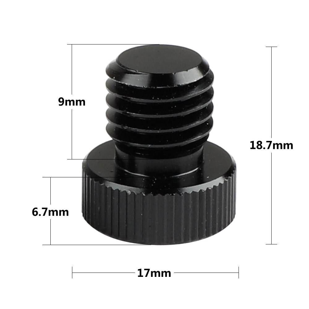 CAMVATE 2 Pieces 15mm Rod Plug M12 Male To 1/4"-20 Female Screw Adapter For Standard M12 Inner Threaded 15mm Rod Connecting