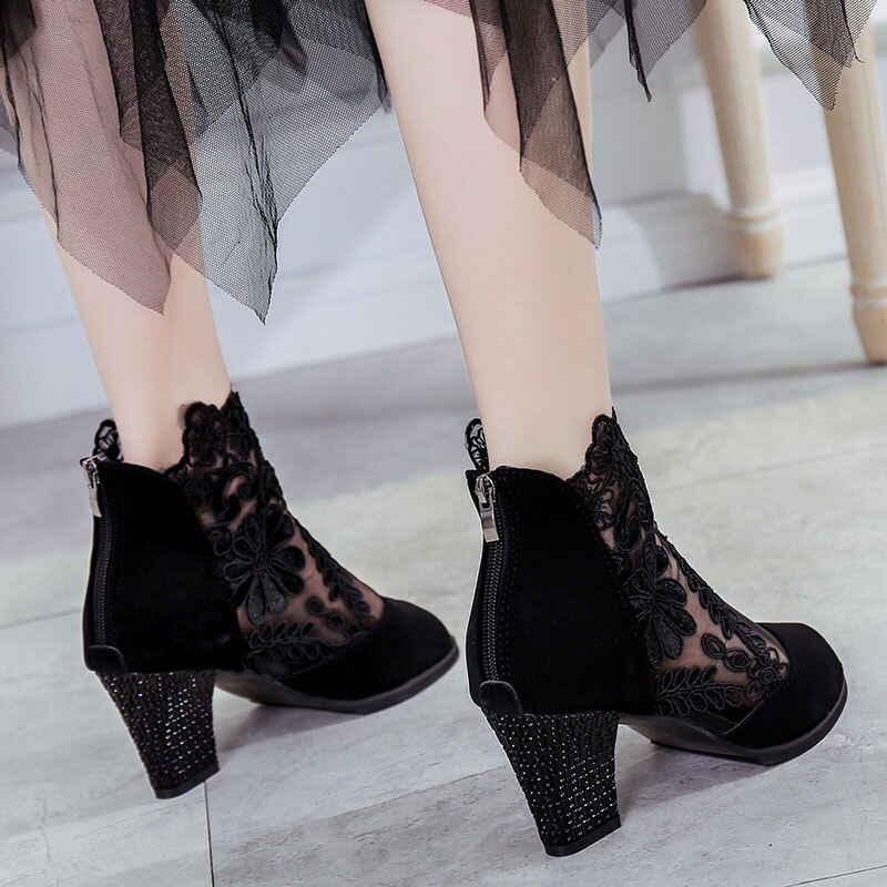 Summer Womens Mesh Sandals Open Toe Heels Big Size Women Shoes Casual Ladies Sandles Zandalias De Mujer De Moda