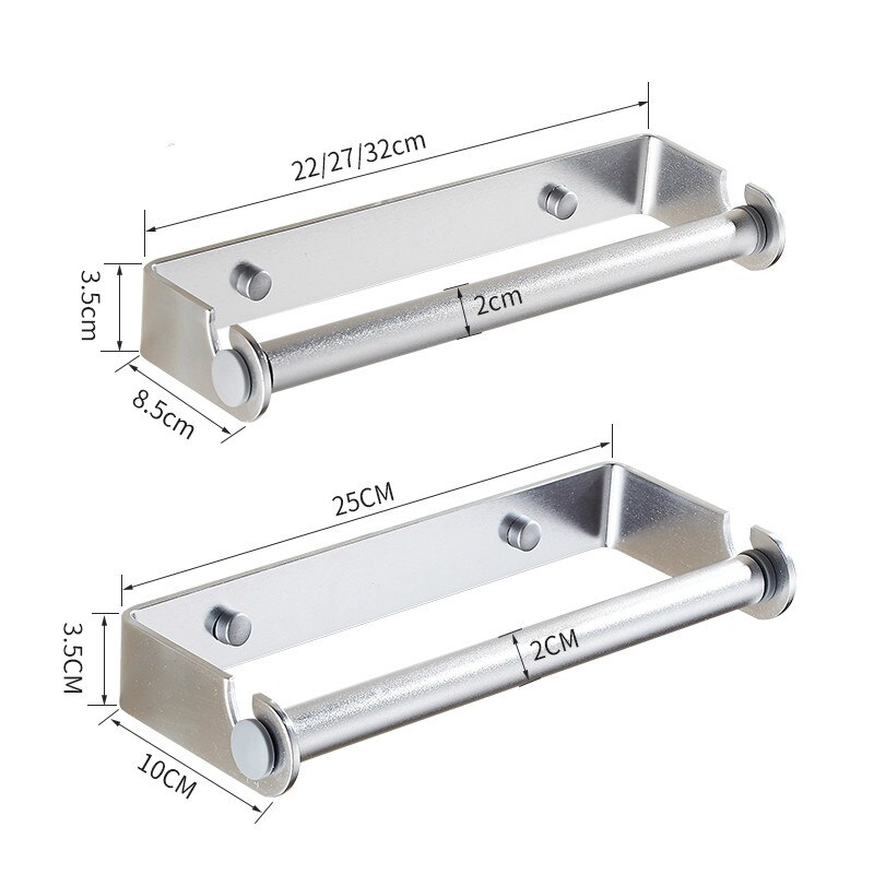 Special paper rack for non-perforated kitchen storage rack film roll paper rack black shelf paper holder LU50718