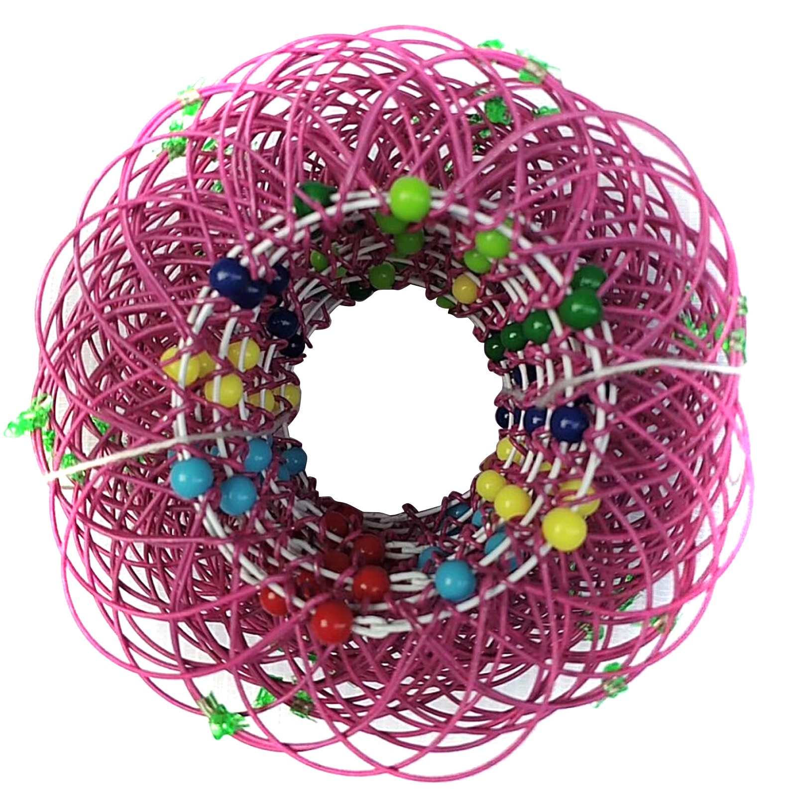 Magic Mandala Flower Basket Toy Multiple Changes Iron Hoop Ring Toy NSV775: Pink