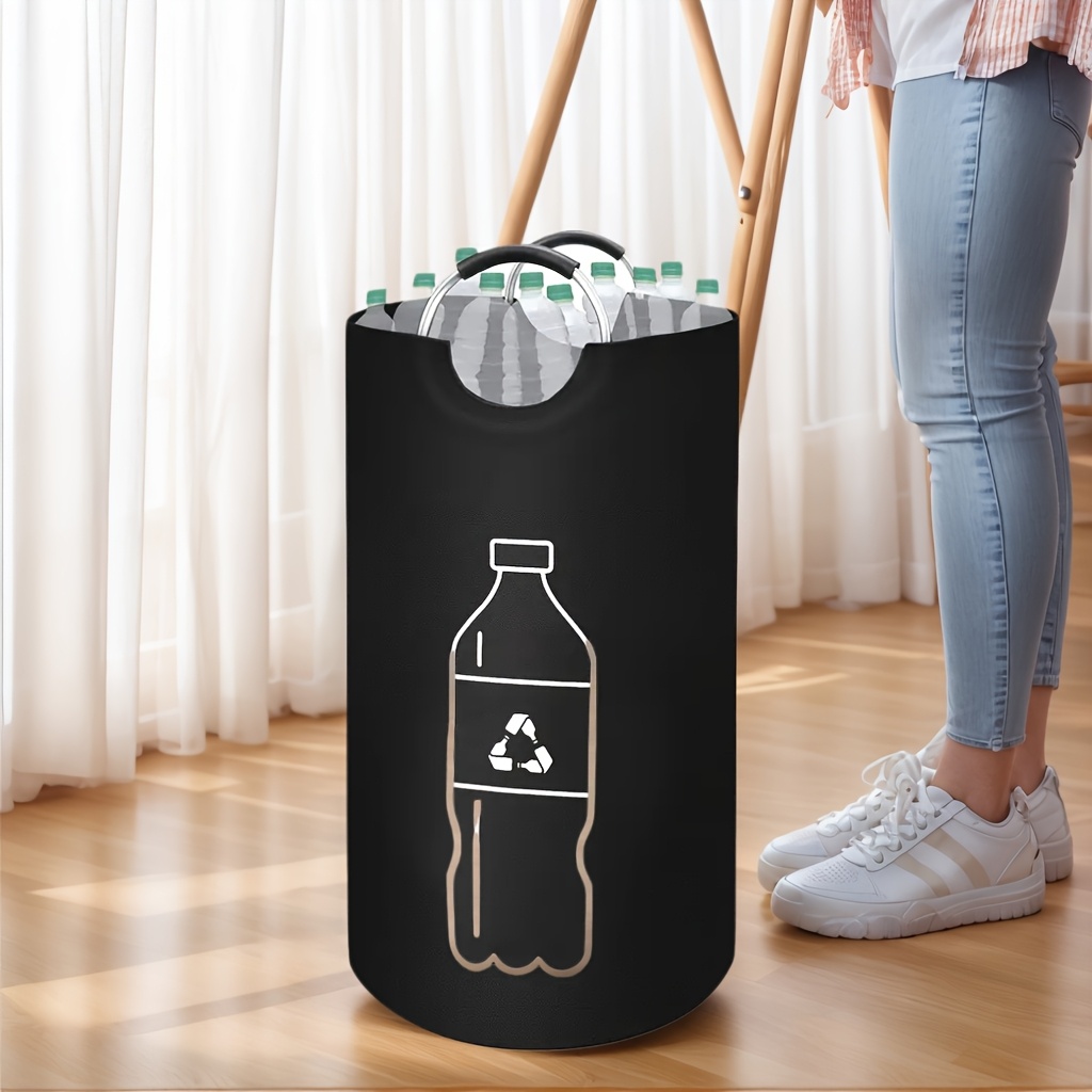 Opvouwbare recyclingbak Opbergmand met extra grote capaciteit voor keukenafvalflesopvangzak met handvat Opvouwbaar