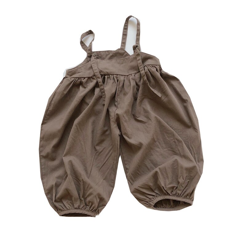 5177 coréen enfants jarretelle pantalon automne nouveaux garçons chanvre coton ensemble 1-7 ans filles pantalons amples combinaisons enfants tenue