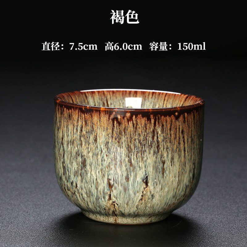 1Pcs/3Pcs Japanse Stijl Keramische Kopje Koffie Porselein Persoonlijke Enkele Aardewerk Thee Cups Drinkware Wijn Mok Water mokken: 150ml-3pcs / A