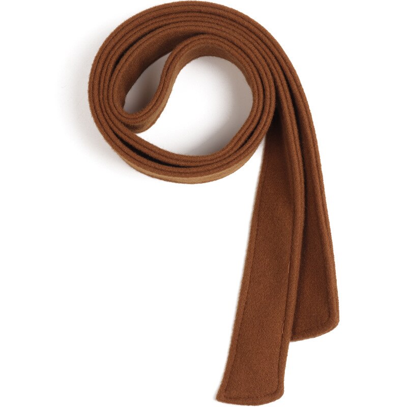 Abrigo con cinturón para señoras decorativas, cinturón ancho con doble cara para mujer, cinturones para abrigo, accesorios anudados para vestido de invierno,: Brown