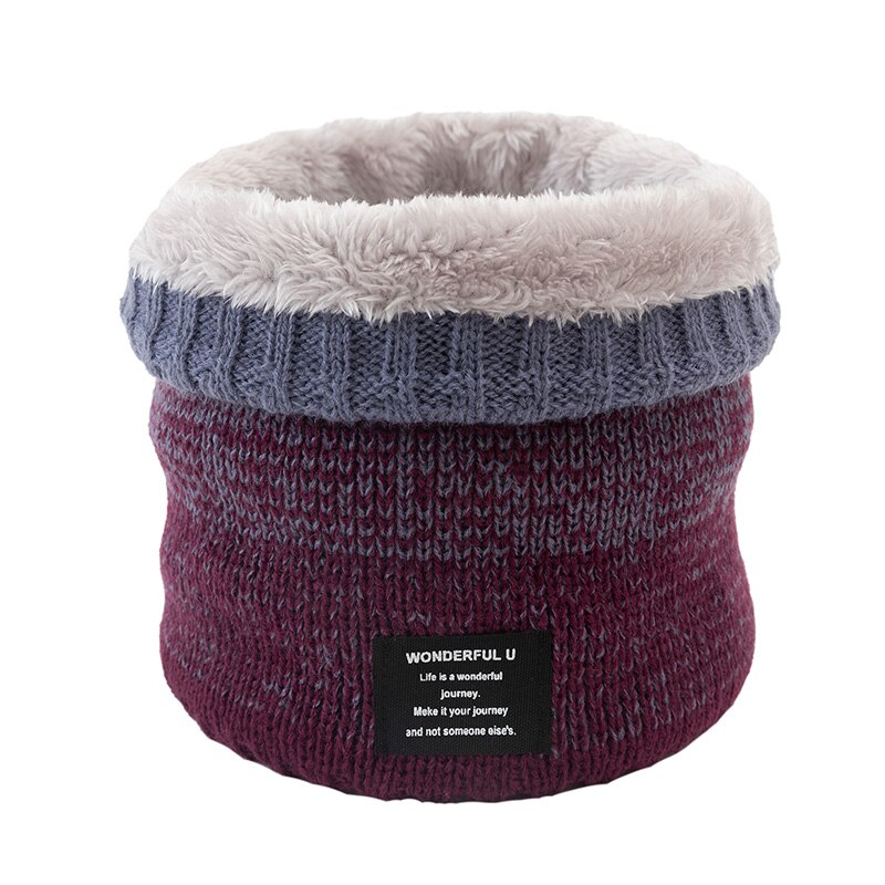 Bufanda de lana con degradado para hombre y mujer, Bandana Unisex de tejido sólido cálido, diadema de terciopelo, de invierno