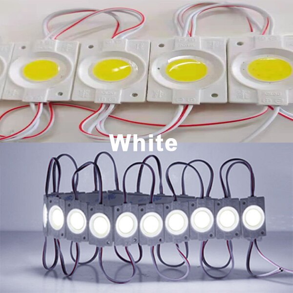 LED-modul 5050 3 LED DC12V Wasserdicht Werbung LED-Modul Weiß RGB Farbe Super Helle Beleuchtung 10 Teile/los: COB-weiß