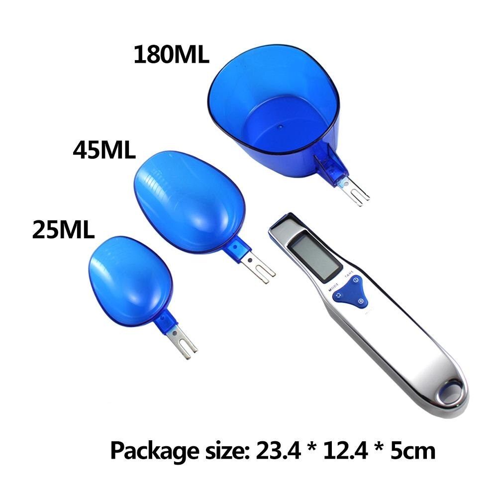 3Pcs Digital Measuring Scales LCD Display Kitchen Spoon Scale Detachable Replaceable Electronic Measuring Scales Kitchen Gadgets