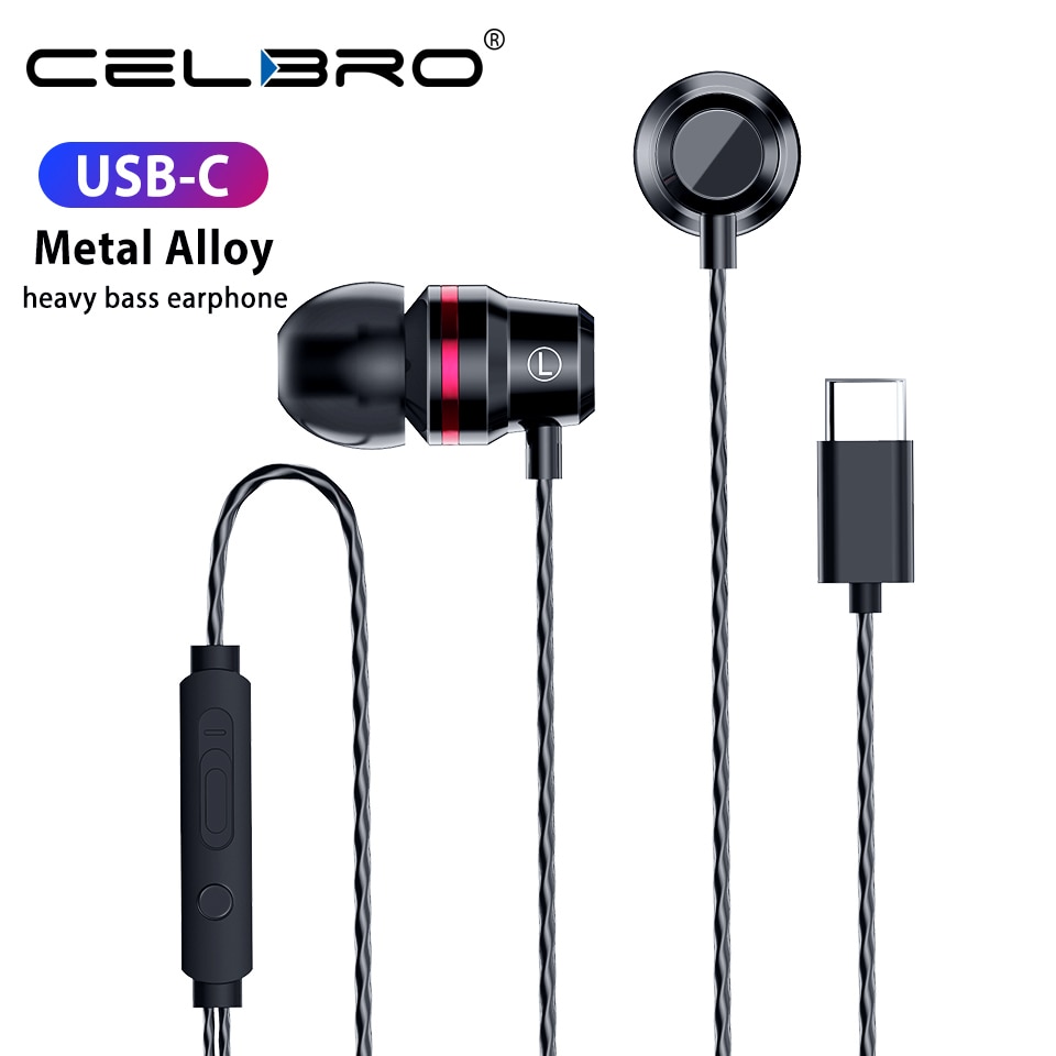 Auriculares estéreo de 3,5mm para deporte, auriculares de 3,5mm con conector USB C, auriculares con micrófono y línea de Control de música para teléfono tipo C