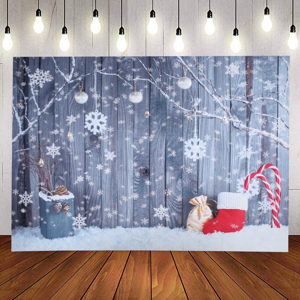Jul baggrund foto baggrund vinter sne stjerne klokke vinyl fotografering baggrund fotostudie fotofon: Lysegrå