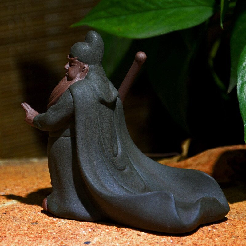 Wu God of Wealth Guan Gong Tea Ornaments Three Kingdoms Figure Guan Yu Cha Lou Jia Boutique Clay Tea Pet Clay Tea Pet