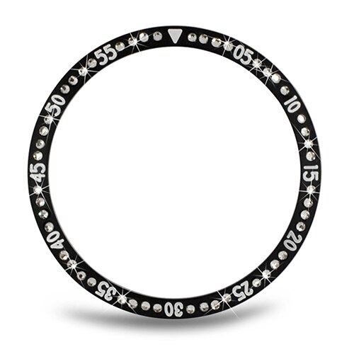 Bezel cover til samsung gear  s3 frontier metal-sæt diamant bezel til samsung galaxy watch 42mm 46mm ur tilbehør: Sort / Til gear  s3 classic