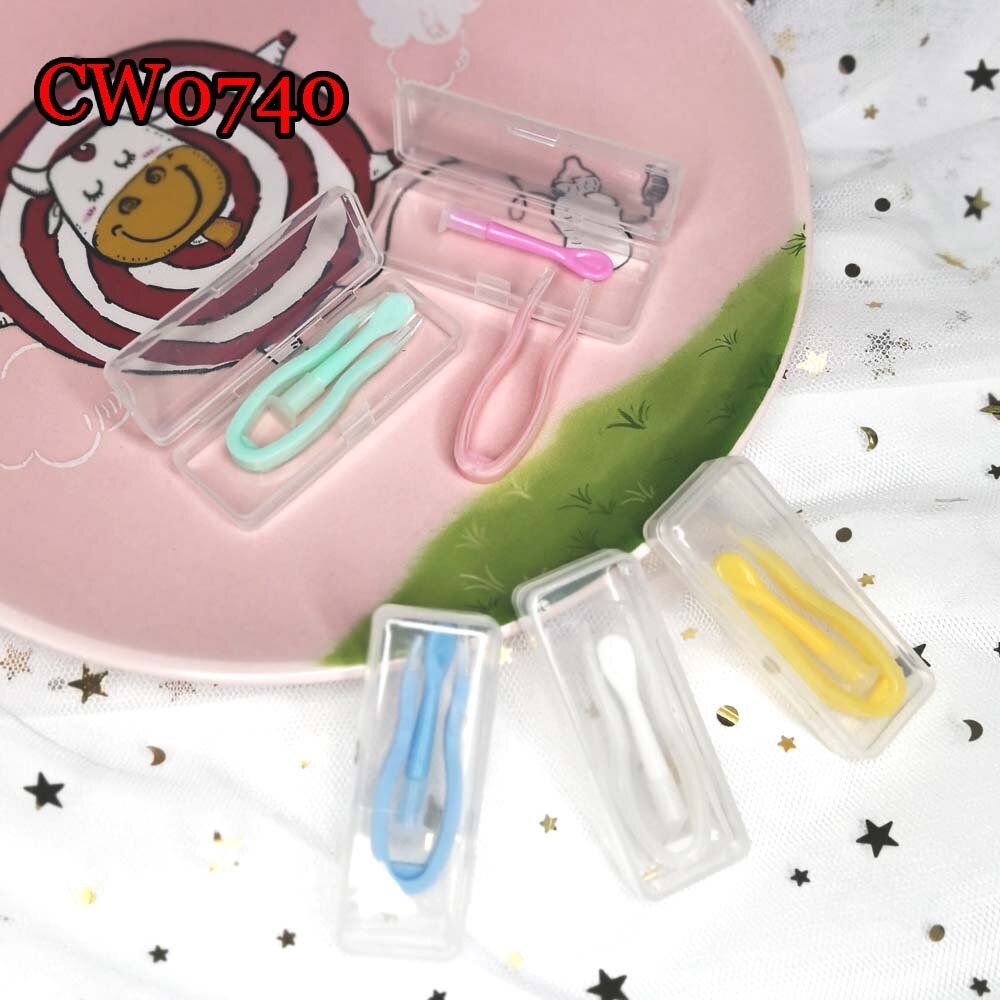 Small Contact Lenses Tweezers with Suction Stick Color Special Tool Lens Inserter Remover Eyewear Accessories CW0740