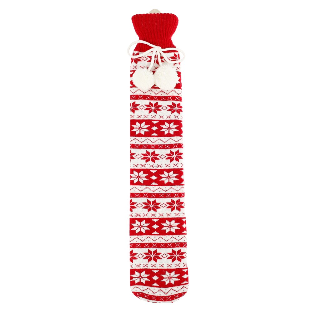 52cm/72cm ekstra lang vandpose høj kapacitet vandflaske pvc flannel aftagelig betræk jul bærbar